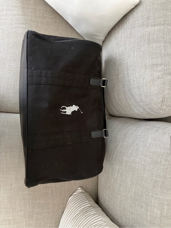 Polo Ralph Lauren Other - Polo by Ralph Lauren Black Canvas Duffel with White Polo Player Logo
